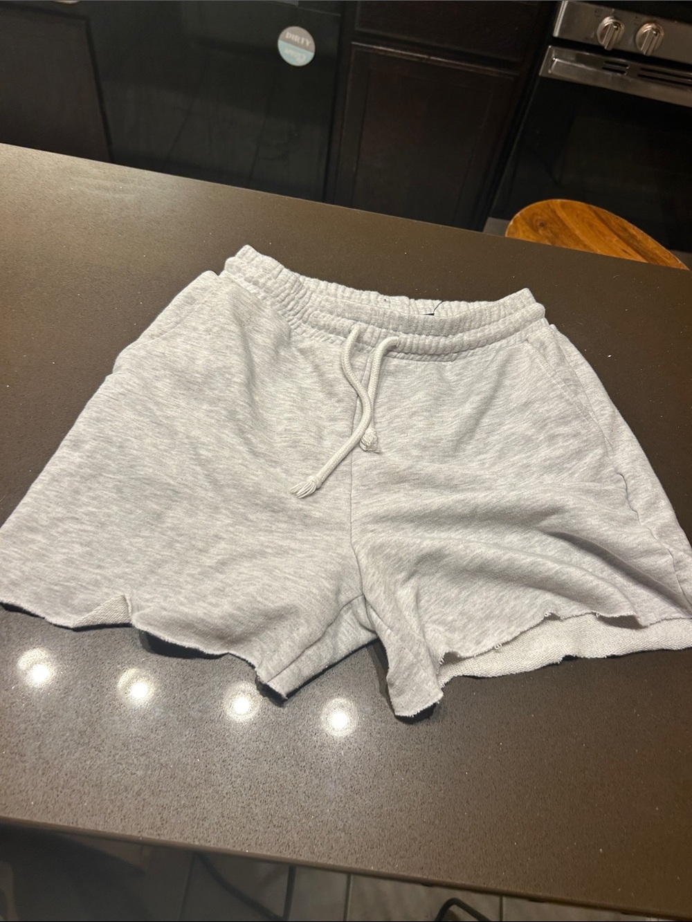 H&M Light Heather Gray Athletic Drawstring Shorts